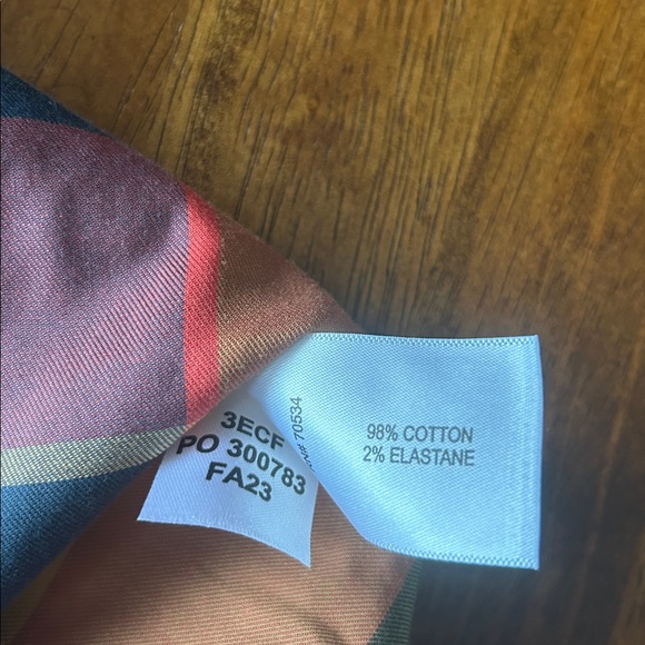 Orvis men’s casual button-down orange blue plaid wrinkle free size L - Picture 6 of 10